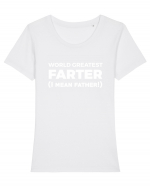 FATHER Tricou mânecă scurtă guler larg fitted Damă Expresser