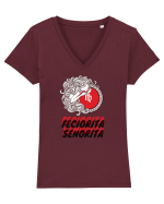 Feciorița Senorita Tricou mânecă scurtă guler V Damă Evoker