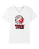 Feciorița Senorita Tricou mânecă scurtă guler V Bărbat Presenter
