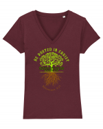 Rooted in Christ Tricou mânecă scurtă guler V Damă Evoker