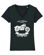 Two Wheels Forever Tricou mânecă scurtă guler V Damă Evoker