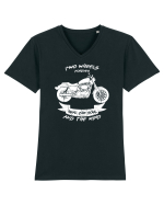 Two Wheels Forever Tricou mânecă scurtă guler V Bărbat Presenter