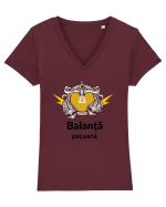 Balanța Șocantă Tricou mânecă scurtă guler V Damă Evoker