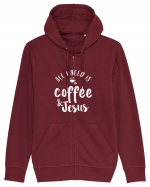 Coffee & Jesus Hanorac cu fermoar Unisex Connector