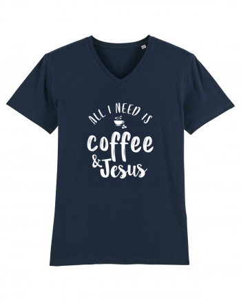 Coffee & Jesus French Navy