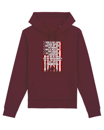 AMERICAN FLAG Burgundy