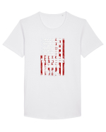 AMERICAN FLAG Tricou mânecă scurtă guler larg Bărbat Skater
