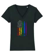 FLAG Tricou mânecă scurtă guler V Damă Evoker