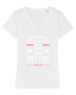 GOAT Tricou mânecă scurtă guler V Damă Evoker