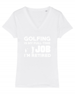 GOLFING Tricou mânecă scurtă guler V Damă Evoker