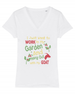 GARDENING Tricou mânecă scurtă guler V Damă Evoker