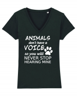 ANIMALS Tricou mânecă scurtă guler V Damă Evoker