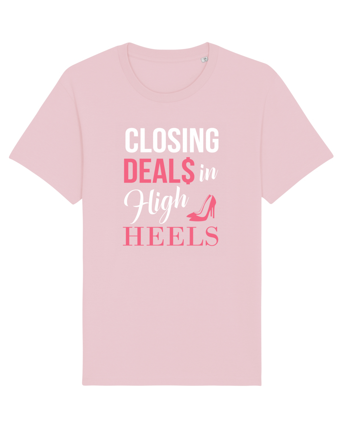 Tricou mânecă scurtă Unisex Rocker Cotton Pink