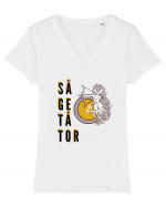 Săgetător Tricou mânecă scurtă guler V Damă Evoker