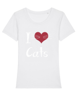 CATS Tricou mânecă scurtă guler larg fitted Damă Expresser