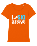 SKI Tricou mânecă scurtă guler larg fitted Damă Expresser