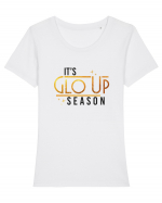 Glow Up season Tricou mânecă scurtă guler larg fitted Damă Expresser