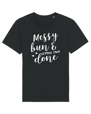 Messy bun getting stuff done Black