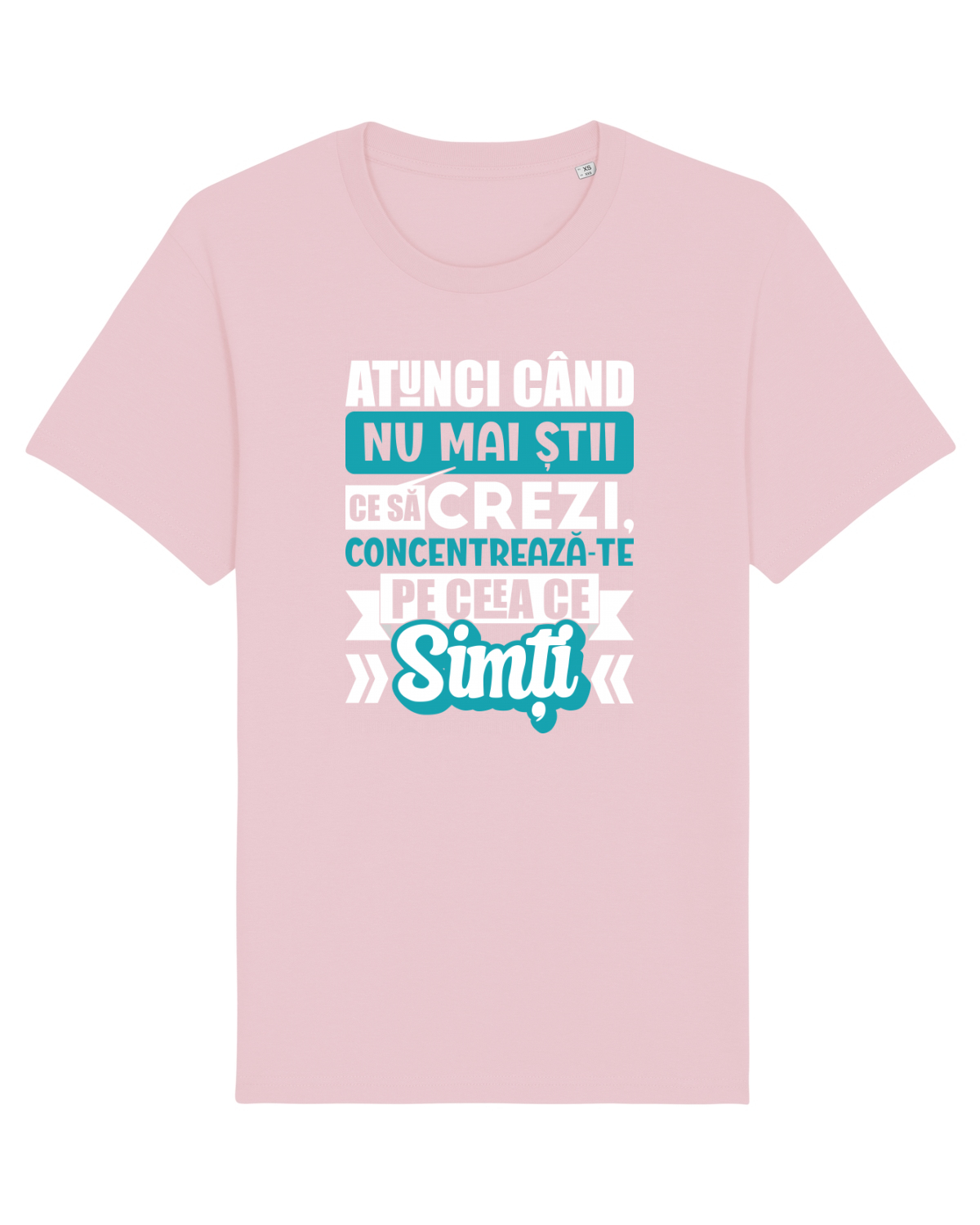 Tricou mânecă scurtă Unisex Rocker Cotton Pink