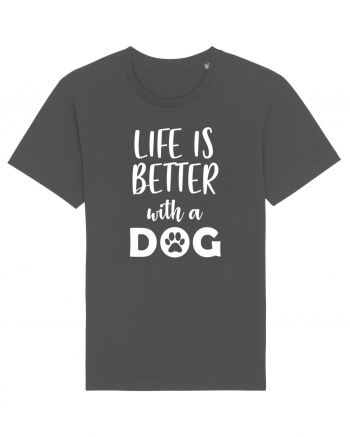 Life is better with a dog. Anthracite