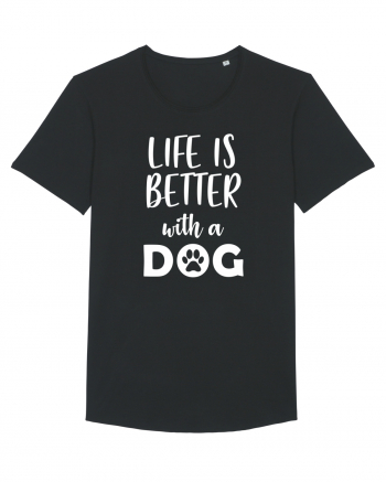 Life is better with a dog. Black