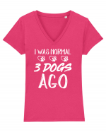 Dogs lover Tricou mânecă scurtă guler V Damă Evoker