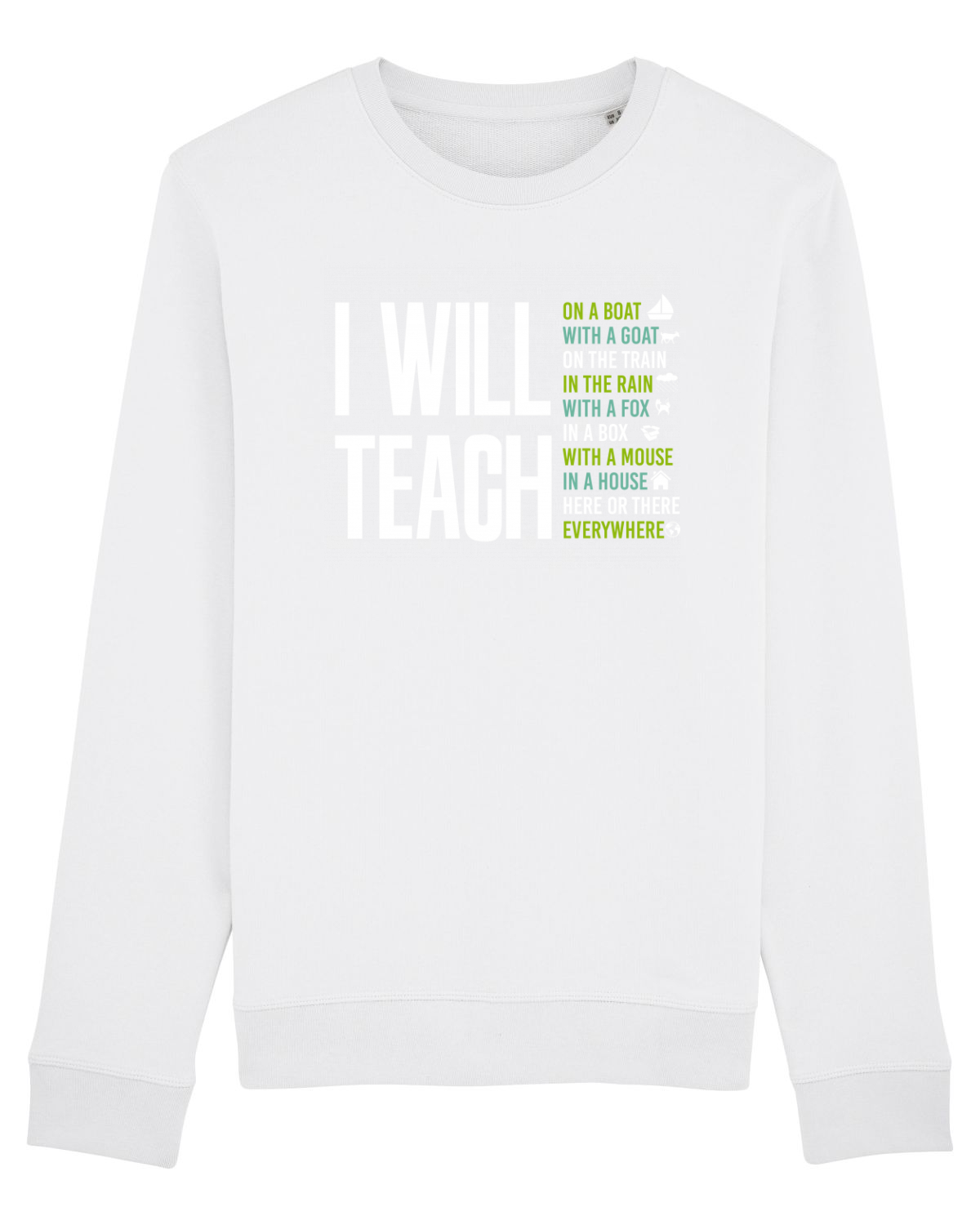 Bluză mânecă lungă Unisex Rise White