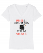 LAZIness Tricou mânecă scurtă guler V Damă Evoker