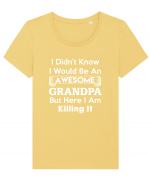 GRANDPA Tricou mânecă scurtă guler larg fitted Damă Expresser