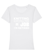 KNIT Tricou mânecă scurtă guler larg fitted Damă Expresser