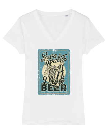 Save Water Drink Beer White