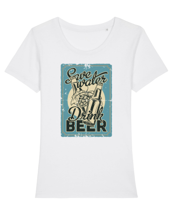 Save Water Drink Beer White