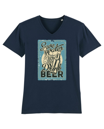 Save Water Drink Beer French Navy