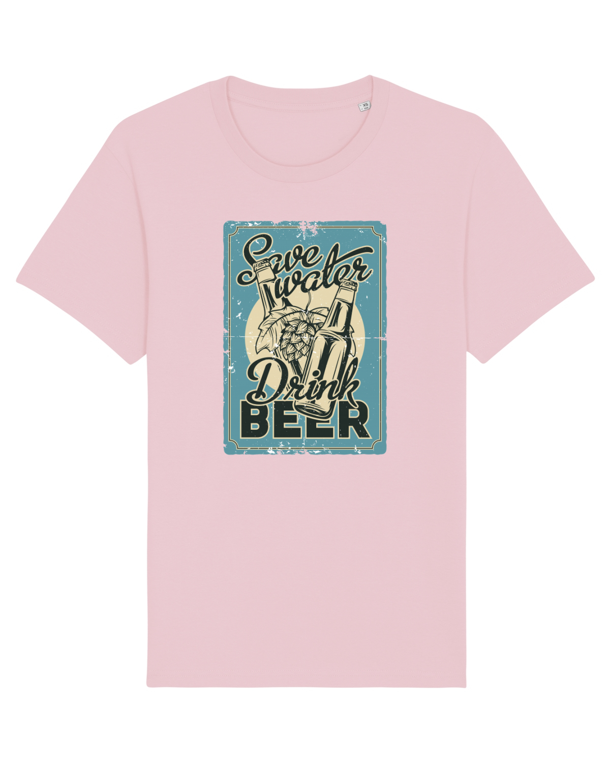 Tricou mânecă scurtă Unisex Rocker Cotton Pink