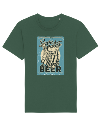 Save Water Drink Beer Bottle Green