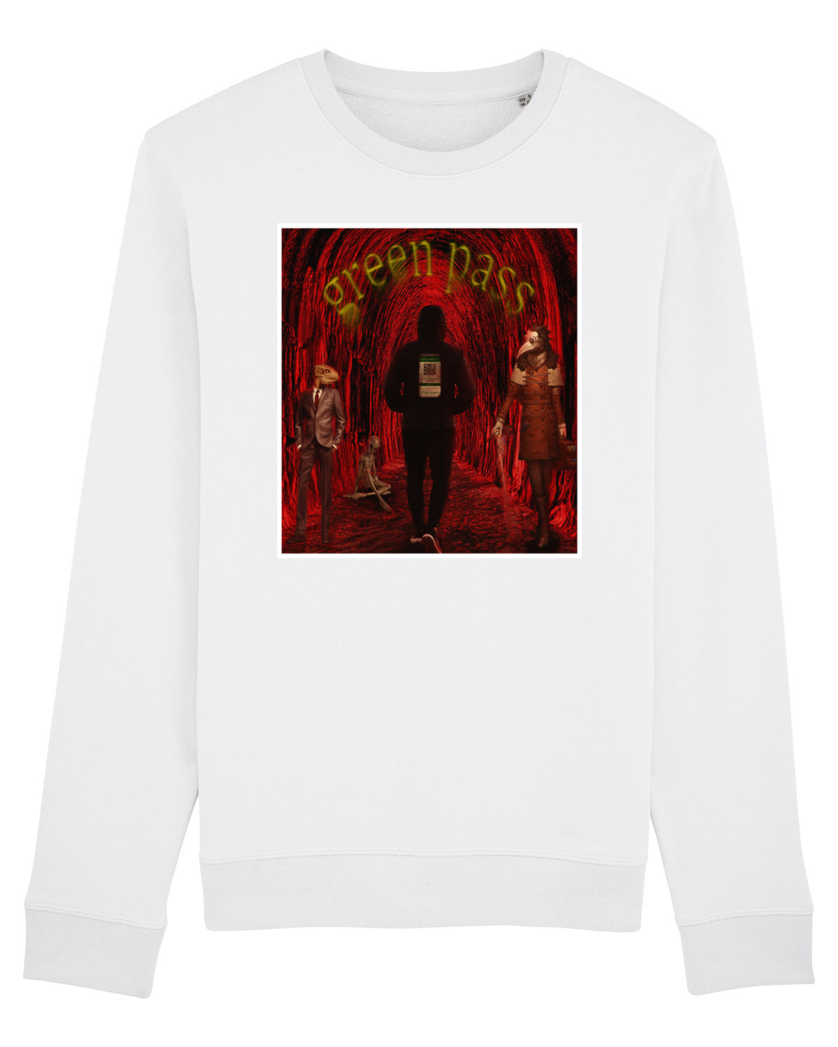 Bluză mânecă lungă Unisex Rise White