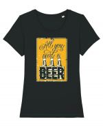 All you need is Beer Tricou mânecă scurtă guler larg fitted Damă Expresser