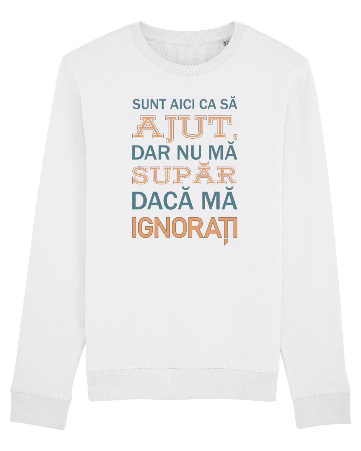 Bluză mânecă lungă Unisex Rise White