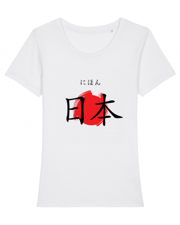 Japonia în Japoneză (nihon, hiragana și kanji) White