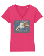 Freedom Forever America Tricou mânecă scurtă guler V Damă Evoker