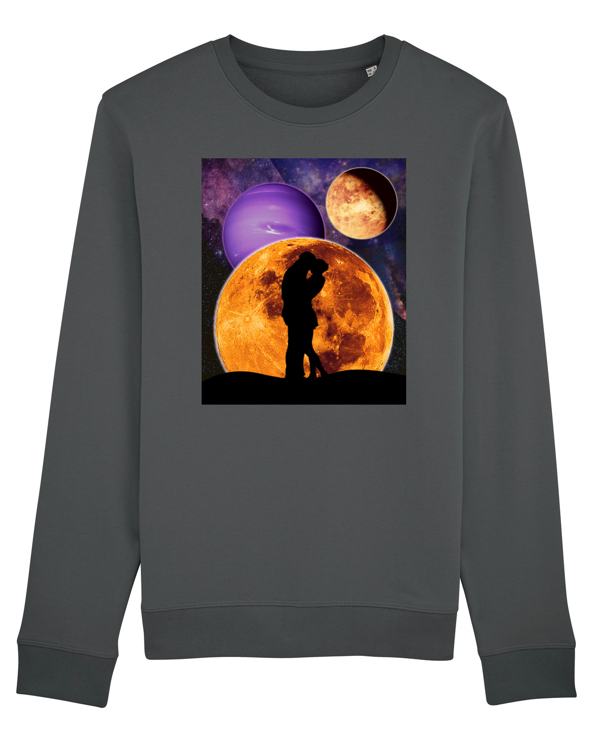 Bluză mânecă lungă Unisex Rise Anthracite