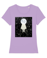 Moon Cat Tricou mânecă scurtă guler larg fitted Damă Expresser