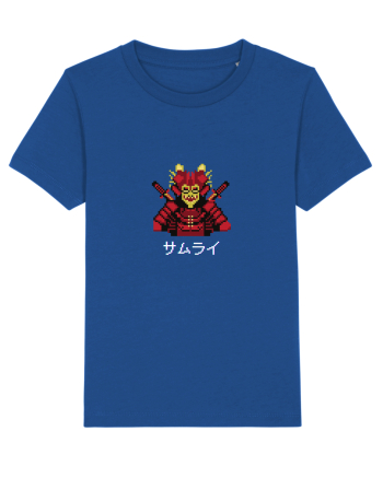 Samurai în Japoneză (pixel art) alb Majorelle Blue