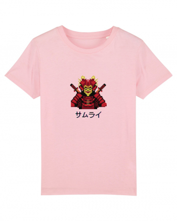 Samurai în Japoneză (pixel art) negru Cotton Pink