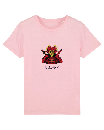 Samurai în Japoneză (pixel art) negru Cotton Pink