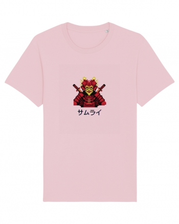 Samurai în Japoneză (pixel art) negru Cotton Pink