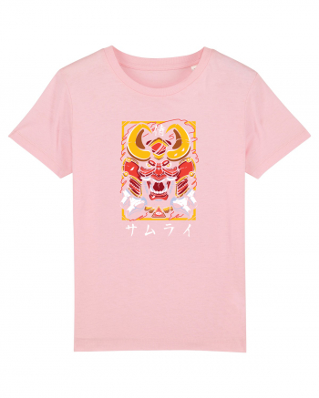 Samurai în Japoneză (ilustrație) Cotton Pink