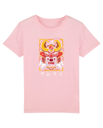 Samurai în Japoneză (ilustrație) Cotton Pink