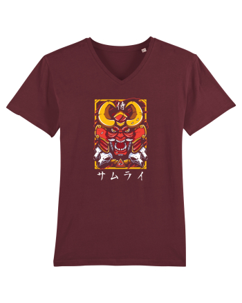 Samurai în Japoneză (ilustrație) Burgundy