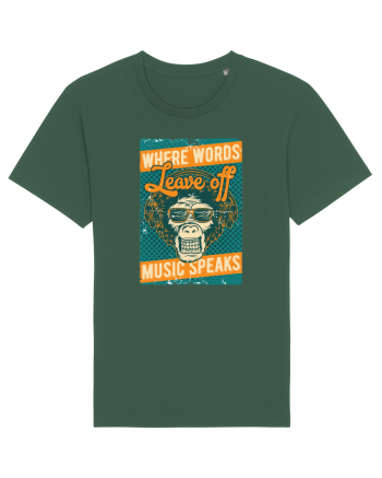 Where Words Leave off Music Speaks Bottle Green
